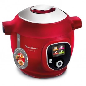 MOULINEX CE85B510 Multicuiseur intelligent COOKEO + 6 L - 180 recettes préprogrammées - 1600W - Rouge