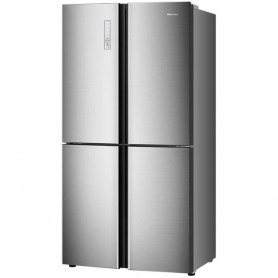 Réfrigérateur multi-portes HISENSE - 556L (362L+194L) - froid ventilé total - A+ - L91x H181 - métal brillant