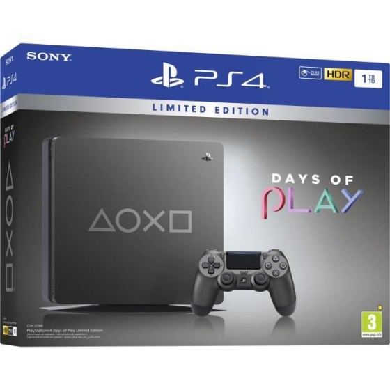 PS4 Slim 1To Édition Limitée Days of Play Steel Black - PlayStation Officiel